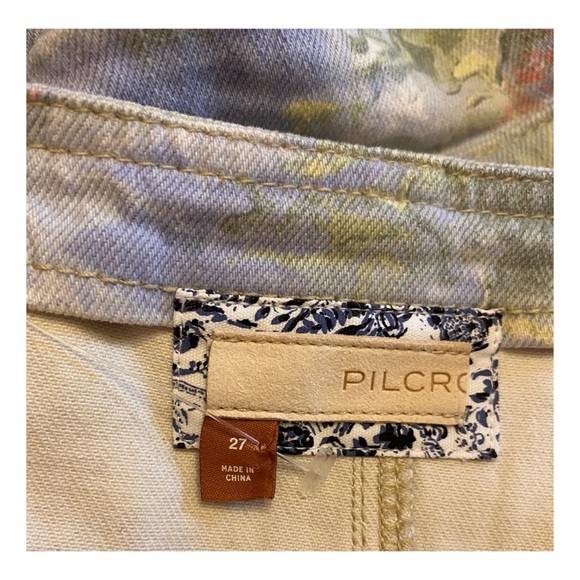 Anthropologie Pilcro Watercolor Short Overalls SZ 27 - Picture 11 of 13